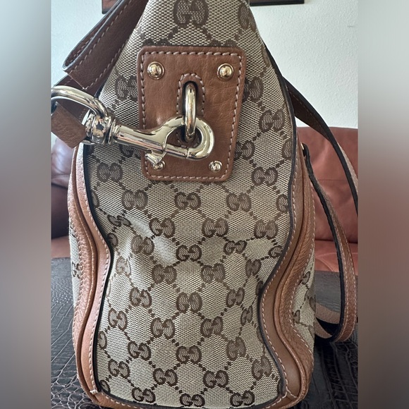 Authentic Gucci Tote Bag in GG Canvas Brown - Picture 11 of 14
